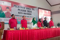 Pelatihan saksi dan koordinator TPS PDIP Kota Mataram menjelang Pilkada NTB 2024, diikuti oleh ratusan peserta yang siap mengawal suara pasangan Rohmi-Firin. (Foto: istimewa)