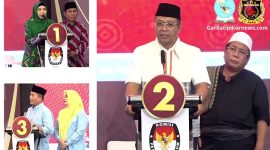 Paslon Nomor 2, Zul-Uhel, tampil penuh percaya diri di Debat Publik Pilgub NTB 2024, memaparkan visi untuk mengembangkan potensi daerah guna memajukan NTB. (Foto: istimewa)