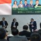 Direktur Utama PLN, Darmawan Prasodjo (kedua dari kiri) bersama Direktur dan CFO Indika Energy, Retina Rosabai (tengah), CEO Pertamina New & Renewable Energy, John Anis (kedua dari kanan), dan Presiden Direktur PT Amman Mineral Nusa Tenggara, Rachmat Makkasau (kiri) menjadi pembicara pada CEO Climate Talks dengan tema 