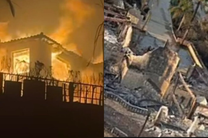 Bahaya rumah retak akibat tanah longsor pasca kebakaran di Los Angeles (instagram.com/bellahadid)