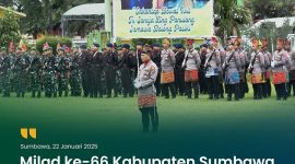 Suasana Milad ke-66 Kabupaten Sumbawa di halaman Kantor Bupati Sumbawa, diwarnai atraksi budaya khas dan dihadiri tokoh penting. (Foto: Dok.Bank NTB Syariah )