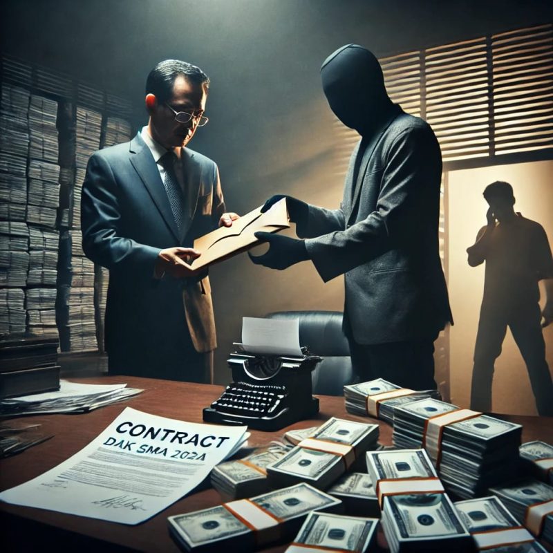 Ilustrasi skandal korupsi dana DAK SMA 2024 di NTB. (Foto: Istimewa)