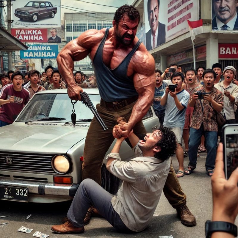 ilustrasi debt collector saat melakukan penarikan mobil secara paksa ! . (Foto: Istimewa)