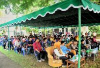 Warga antusias hadiri peluncuran Program Tanggungan Bunga Pemkab KLU bersama Bank NTB Syariah, Kamis (10/4/2025). (Foto: Istimewa)