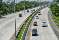 Ilustrasi rencana trase Jalan Tol Lembar–Kayangan yang membelah jalur tengah Pulau Lombok, membuka akses ekonomi baru di NTB. (Foto: Istimewa)