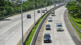 Ilustrasi rencana trase Jalan Tol Lembar–Kayangan yang membelah jalur tengah Pulau Lombok, membuka akses ekonomi baru di NTB. (Foto: Istimewa)