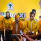 Sekjen DPP Partai Golkar, Muhamad Sarmuji, saat memberikan keterangan pers usai membuka Musda XI DPD Golkar NTB di Hotel Prime Park, Mataram, Minggu (22/6/2025). (Foto: Istimewa)