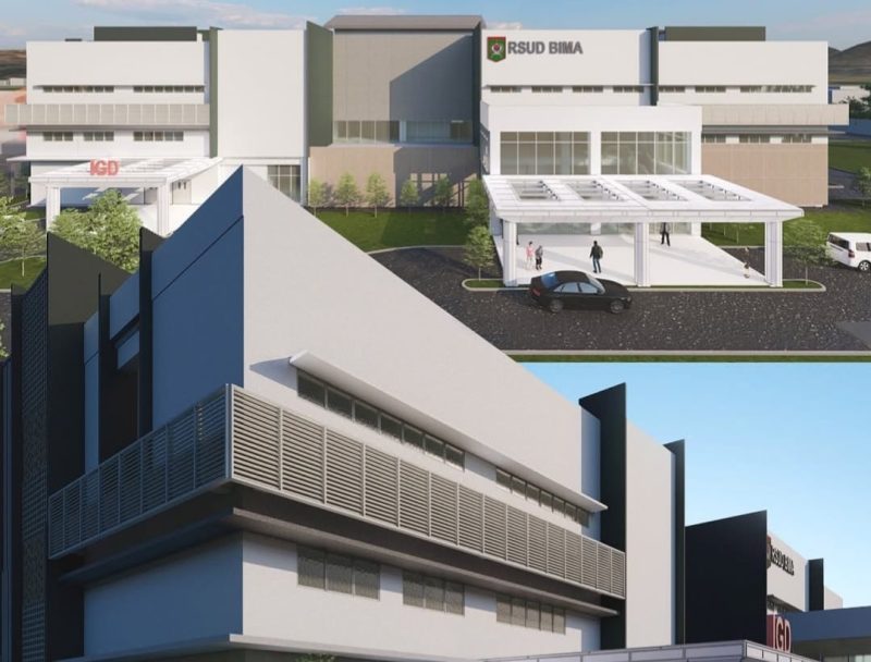 Beginilah wujud masa depan: RSUD Kota Bima dirancang megah dan modern, dengan layanan lengkap mulai dari IGD hingga ruang ICU dan fasilitas canggih seperti CT Scan dan hemodialisis. Rumah sakit ini akan menjadi pusat layanan kesehatan regional yang mandiri dan berstandar tinggi. (Foto: Istimewa)