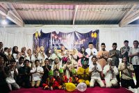 Foto bersama usai acara Halal Bihalal Forum Muda-Mudi Desa Banjar yang penuh kehangatan dan semangat kebersamaan. (Foto: Istimewa)