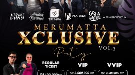 Poster resmi Merumatta Xclusive Party Vol.3. Catat tanggalnya: 9 Agustus 2025. Senggigi akan terbakar dalam dentuman musik dan kemewahan malam! . (Foto: Istimewa)