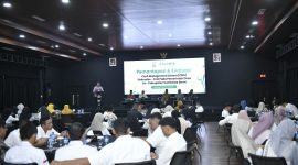 Suasana kegiatan evaluasi dan pemantapan penggunaan aplikasi Siskeudes dan CMS oleh Bank NTB Syariah yang diikuti pemerintah desa se-Kabupaten Sumbawa Barat. (Foto: Istimewa)
