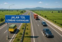 Ilustrasi Pemandangan Jalan Tol Lembar–Kayangan. (Foto: Istimewa)