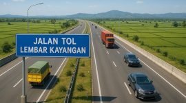 Ilustrasi Pemandangan Jalan Tol Lembar–Kayangan. (Foto: Istimewa)