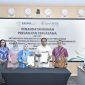 Penandatanganan kerja sama antara Bank NTB Syariah dan pemerintah pusat sebagai penyalur BSPS untuk hunian layak masyarakat NTB. (Foto: Istimewa)