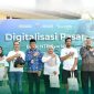 Direksi Bank NTB Syariah bersama jajaran dan perwakilan Pemkot Mataram dalam peresmian Program Digitalisasi Pasar. (Foto: Dok. PLN)