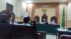 Suasana sidang ke-21 kasus dugaan korupsi pembangunan NCC dengan agenda pemeriksaan saksi di Pengadilan Tipikor Mataram. (Foto: Istimewa)