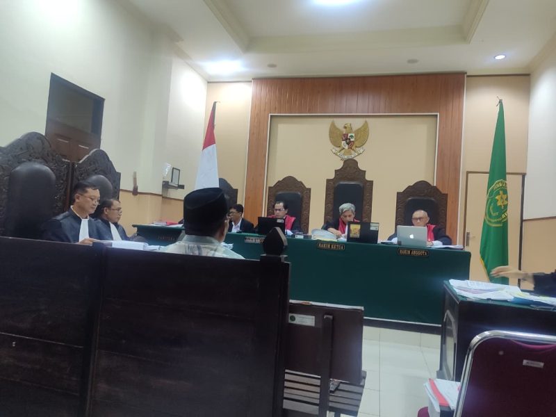 Suasana sidang ke-21 kasus dugaan korupsi pembangunan NCC dengan agenda pemeriksaan saksi di Pengadilan Tipikor Mataram. (Foto: Istimewa)