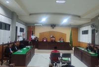 Suasana sidang lanjutan kasus dugaan korupsi pembangunan NTB Convention Center (NCC) di Pengadilan Tipikor Mataram, Senin (6/10). (Foto: Istimewa)