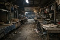 Suasana lengang Pasar Tradisional Kediri, Lombok Barat, dengan lapak-lapak pedagang tampak sepi pengunjung. Para pedagang mengeluhkan penurunan omset drastis sejak Program Makanan Bergizi Gratis (MBG) berjalan, yang disinyalir mengalihkan belanja kebutuhan pangan dari pasar rakyat ke distributor besar. (Foto: Istimewa)