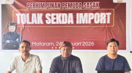 Perhimpunan Pemuda Sasak NTB menggelar konferensi pers menyoroti rencana pengangkatan Sekda dari luar daerah dan menegaskan pentingnya mengutamakan SDM lokal.(Foto: Istimewa)