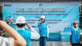 General Manager PLN UIW NTB memimpin Apel Bulan K3 Nasional 2026, menegaskan komitmen membangun ekosistem K3 yang profesional, andal, dan kolaboratif.(Dok. PLN)