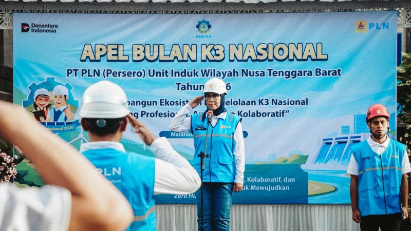 General Manager PLN UIW NTB memimpin Apel Bulan K3 Nasional 2026, menegaskan komitmen membangun ekosistem K3 yang profesional, andal, dan kolaboratif.(Dok. PLN)