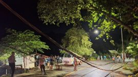 Kondisi lokasi saat evakuasi kabel dan penormalan jaringan berlangsung, listrik tetap terjaga tanpa pemadaman pelanggan.(Foto: Dok. PLN)