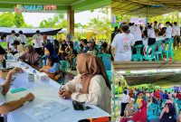 Tim medis dan mahasiswa Universitas Tarumanagara melayani pengobatan gratis dalam kegiatan Metta Day ke-31 di Desa Giri Sasak, Lombok Barat.(Foto: Istimewa)