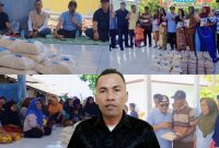 Aktivitas Bupati Lombok Barat bersama jajaran OPD dan Kepala Desa Taman Ayu saat meninjau masyarakat yang terdampak abrasi di kawasan pesisir Pantai Endok, Desa Taman Ayu, sekaligus menyalurkan bantuan secara langsung.(Foto: Dok. Taufik Natanagara)