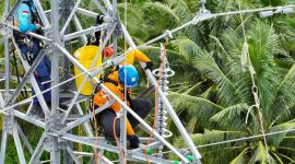 Pekerjaan pemeliharaan infrastruktur transmisi dilakukan dengan standar keselamatan kerja ketat guna memastikan sistem kelistrikan tetap stabil dan andal.(Foto: Dok. PLN)