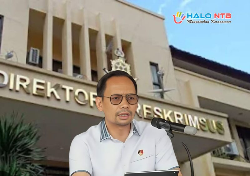 Direktur Reserse Kriminal Khusus Polda NTB Kombes Pol FX. Endriadi menyampaikan keterangan pers terkait penetapan tersangka kasus dugaan korupsi pengadaan mebel SMK pada Dinas Pendidikan dan Kebudayaan Provinsi NTB.(Foto: Istimewa)
