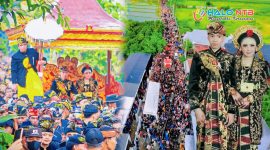 Ribuan masyarakat memadati jalur arak-arakan budaya dalam sebuah prosesi adat di Lombok yang berlangsung meriah. Peserta mengenakan busana tradisional lengkap, mengiringi pasangan berpakaian adat sebagai simbol pelestarian nilai budaya dan kebersamaan masyarakat. Tradisi ini menjadi wujud kearifan lokal yang terus dijaga lintas generasi.(Foto: Dok. Taufik Natanagara)