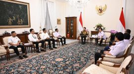 Ketua Umum DPP Laskar Gibran Leonardo Sirait saat melakukan audiensi dengan Wakil Presiden RI Gibran Rakabuming Raka di Istana Wakil Presiden, Jakarta. (Foto: Istimewa)