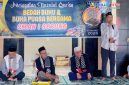 Kepala SMAN 1 Gerung M. Ridwan Helmy saat menyampaikan sambutan dalam kegiatan peringatan Nuzulul Qur’an 1447 H yang dirangkai dengan bedah buku dan buka puasa bersama di lingkungan sekolah.(Foto istimewa)