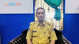 Kepala Dinas Kelautan, Perikanan dan Ketahanan Pangan Lombok Barat, H. Afgan Kusumanegara, saat memberikan keterangan terkait pelaksanaan program Kios Pangan atau Teras Pangan murah di Lombok Barat. (Foto istimewa)