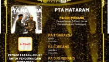 Tampilan penghargaan Badilag Awards 2026 yang menempatkan Pengadilan Agama (PA) Giri Menang sebagai peraih kategori pemanfaatan aplikasi e-Court pengguna lain terbanyak di wilayah Nusa Tenggara Barat.(Foto istimewa)