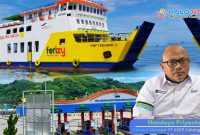 General Manager PT ASDP Indonesia Ferry Cabang Lembar, Handoyo Priyanto, memastikan kesiapan armada dan operasional penyeberangan di Pelabuhan Lembar menjelang arus mudik Lebaran.(Foto: Dok. Taufik Natanagara)