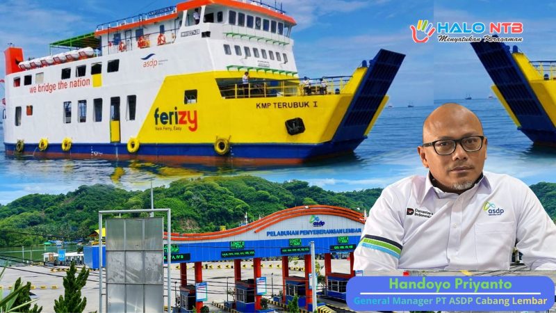 General Manager PT ASDP Indonesia Ferry Cabang Lembar, Handoyo Priyanto, memastikan kesiapan armada dan operasional penyeberangan di Pelabuhan Lembar menjelang arus mudik Lebaran.(Foto: Dok. Taufik Natanagara)