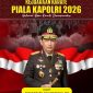Poster Kejuaraan Karate Piala Kapolri 2026 yang menampilkan Listyo Sigit Prabowo sebagai figur utama, dengan jadwal pelaksanaan pada 25–28 Juni 2026 di GOR Nambo Jaya Sport Center, Kota Tangerang.(Foto istimewa)