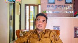 Kepala Bapenda Lombok Barat, Lalu Agha Farabi, memberikan klarifikasi terkait polemik pajak parkir di kawasan wisata Batu Layar dan Senggigi.(Foto: Dok. Taufik Natanagara)