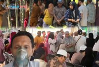 Suasana antrean pasien di bagian farmasi RSUD Patut Patuh Patju Gerung yang dikeluhkan memakan waktu berjam-jam.(Foto: Dok. Taufik Natanagara)