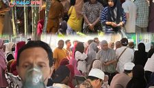 Suasana antrean pasien di bagian farmasi RSUD Patut Patuh Patju Gerung yang dikeluhkan memakan waktu berjam-jam.(Foto: Dok. Taufik Natanagara)