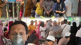 Suasana antrean pasien di bagian farmasi RSUD Patut Patuh Patju Gerung yang dikeluhkan memakan waktu berjam-jam.(Foto: Dok. Taufik Natanagara)