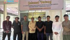 Perwakilan Perhimpunan Pemuda Sasak (PPS) saat menggelar audiensi dengan Kanwil Kementerian Haji dan Umrah NTB di Mataram.(Foto istimewa)