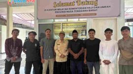 Perwakilan Perhimpunan Pemuda Sasak (PPS) saat menggelar audiensi dengan Kanwil Kementerian Haji dan Umrah NTB di Mataram.(Foto istimewa)