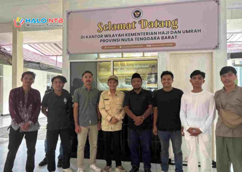 Perwakilan Perhimpunan Pemuda Sasak (PPS) saat menggelar audiensi dengan Kanwil Kementerian Haji dan Umrah NTB di Mataram.(Foto istimewa)