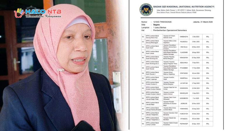 Aktivitas dapur SPPG program Makan Bergizi Gratis di Lombok Barat sebelum dihentikan sementara oleh BGN.(Foto istimewa)