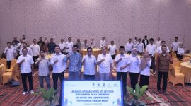 Lokakarya Integrasi Portal NTB Satu Data dengan Portal PELITA Kemendagri di Golden Palace Hotel Mataram, Rabu (15/4).(Foto: Istimewa)