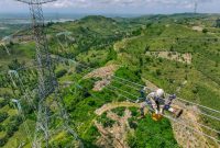 Petugas PLN yang sedang melakukan pemeliharaan jaringan transmisi guna menjaga keandalan pasokan listrik kepada masyarakat.(Dok.PLN)