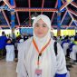 Astrina Wahyuni (22), calon jemaah haji termuda asal Lombok Barat, bersiap berangkat ke Tanah Suci bersama Kloter 3. (Foto: istimewa)